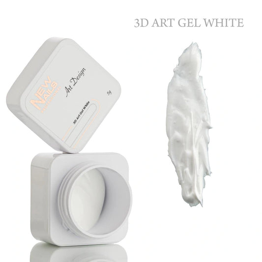 3D Art Gel – Decorative 3D Nail Art Gel (White, Black and Gold)
