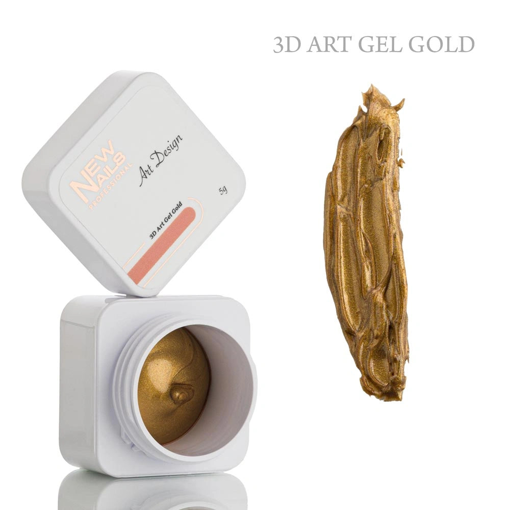 3D Art Gel – Decorative 3D Nail Art Gel (White, Black and Gold)