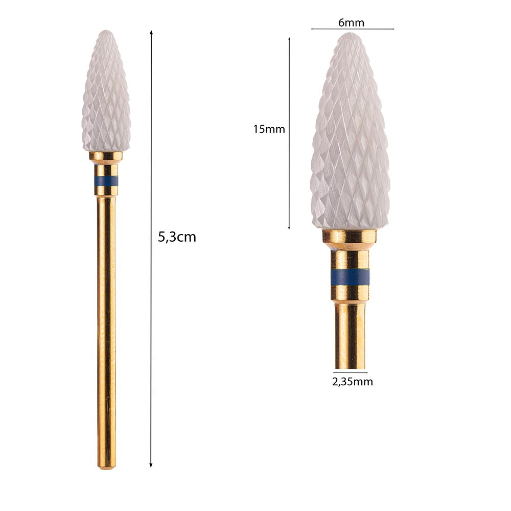 Left Handed Drill Bit, Blue Ceramic, Corn