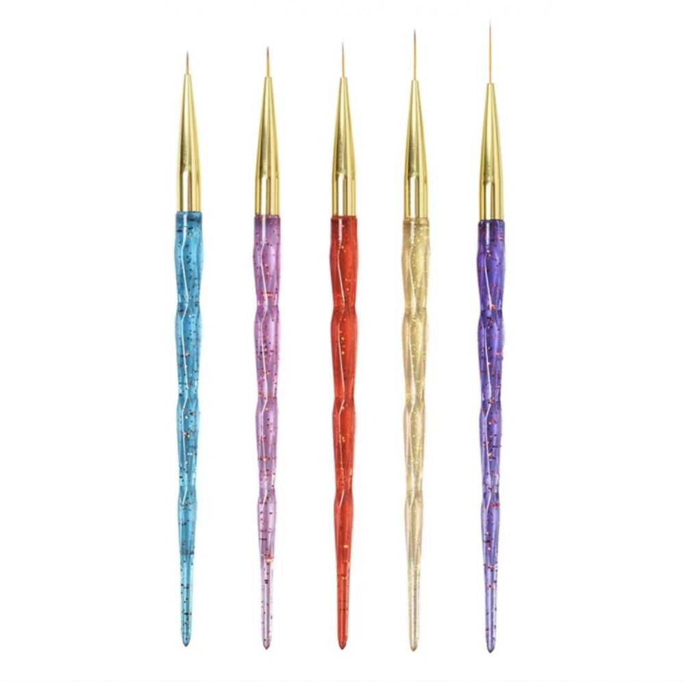 Kit 5 Nail Art brushes