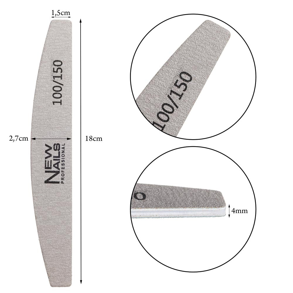 Crescent Files 100/150 grit, Sponge Base
