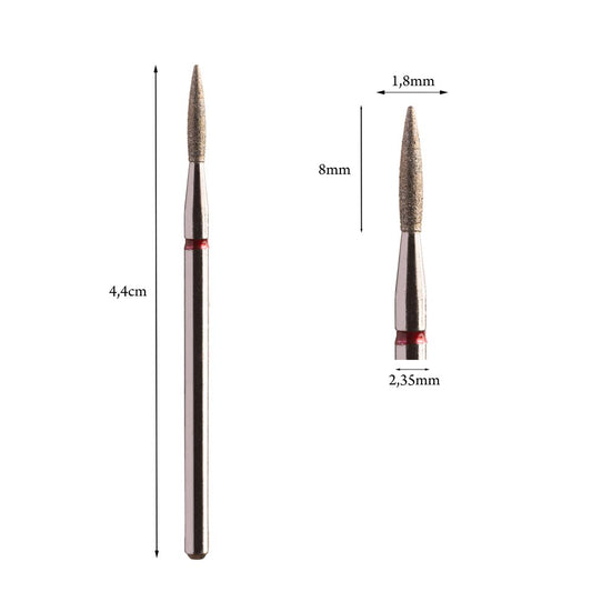 Flame Diamond Bit 1.8mm RED/BLUE