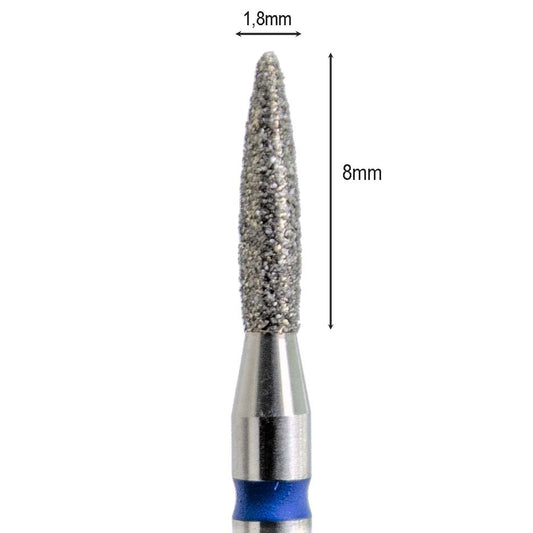 Flame Diamond Drill Bit 1.8 mm Red/Blue (Kmiz)