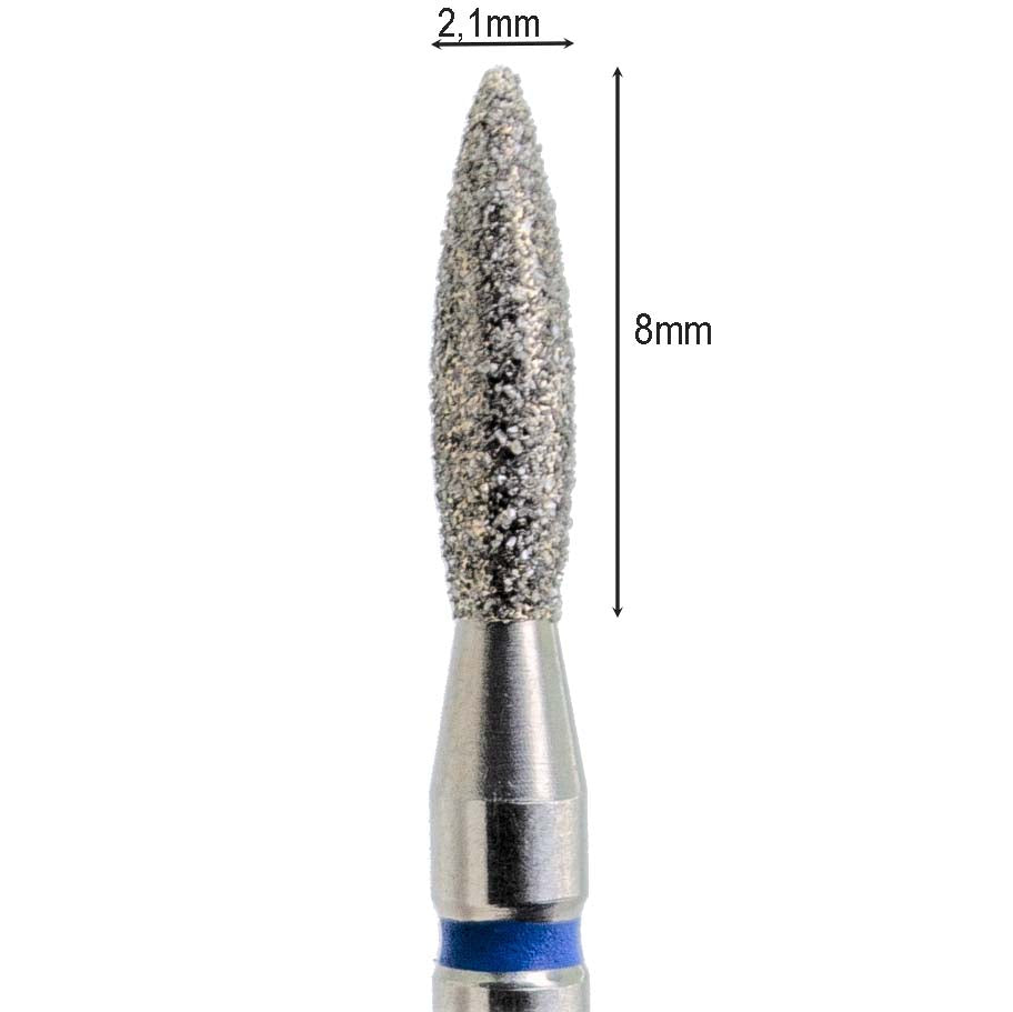 Flame Diamond Drill Bit 2.1mm Red/Blue (Kmiz)