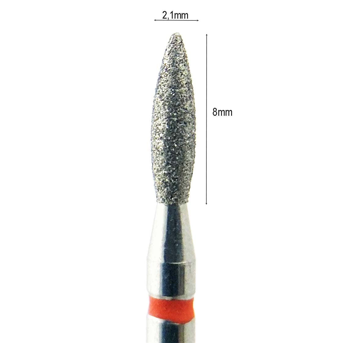 Flame Diamond Drill Bit 2.1mm Red/Blue (Kmiz)