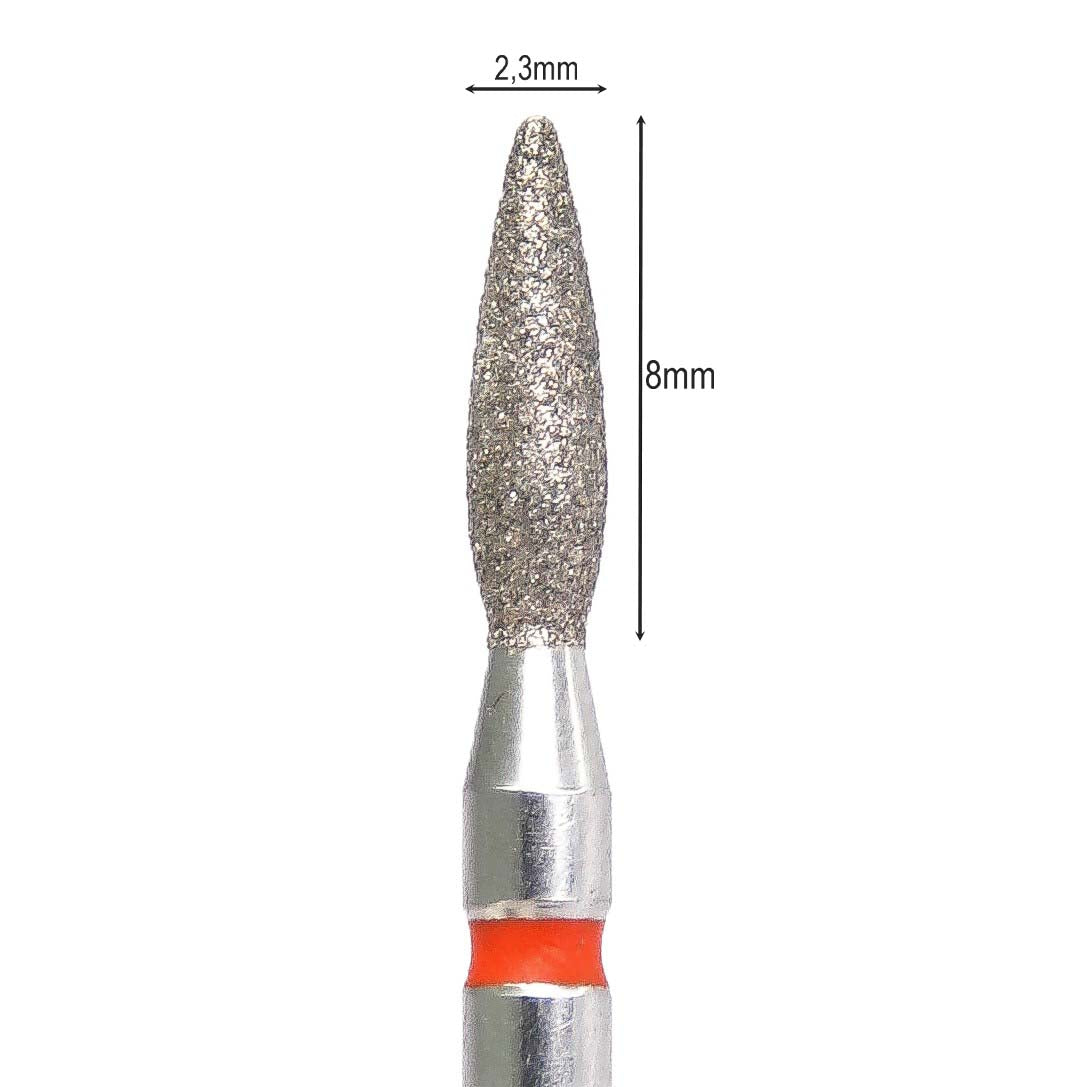 Flame Diamond Drill Bit 2.3mm Red/Blue (Kmiz)