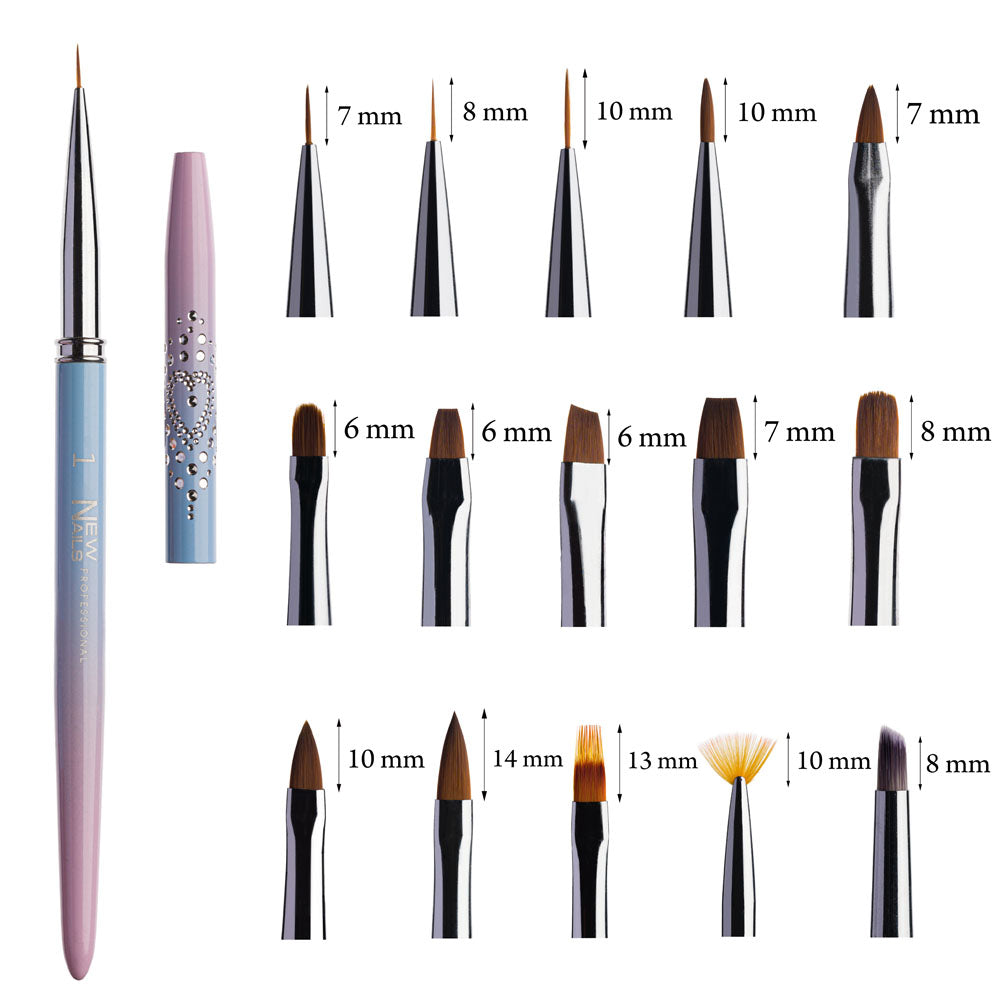 Kit of 15 Fantasy brushes with cap