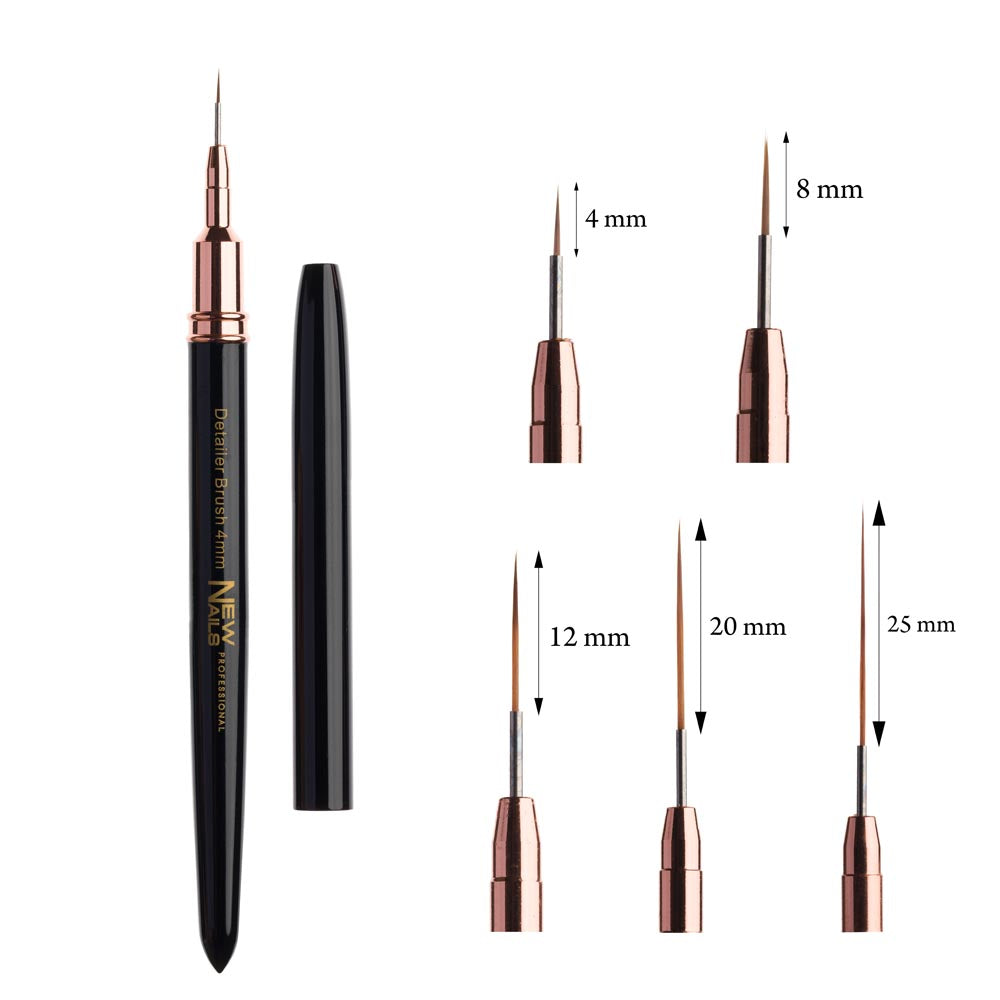 Kit of 5 Fine Brushes 4/8/12/20/25mm (with cap)