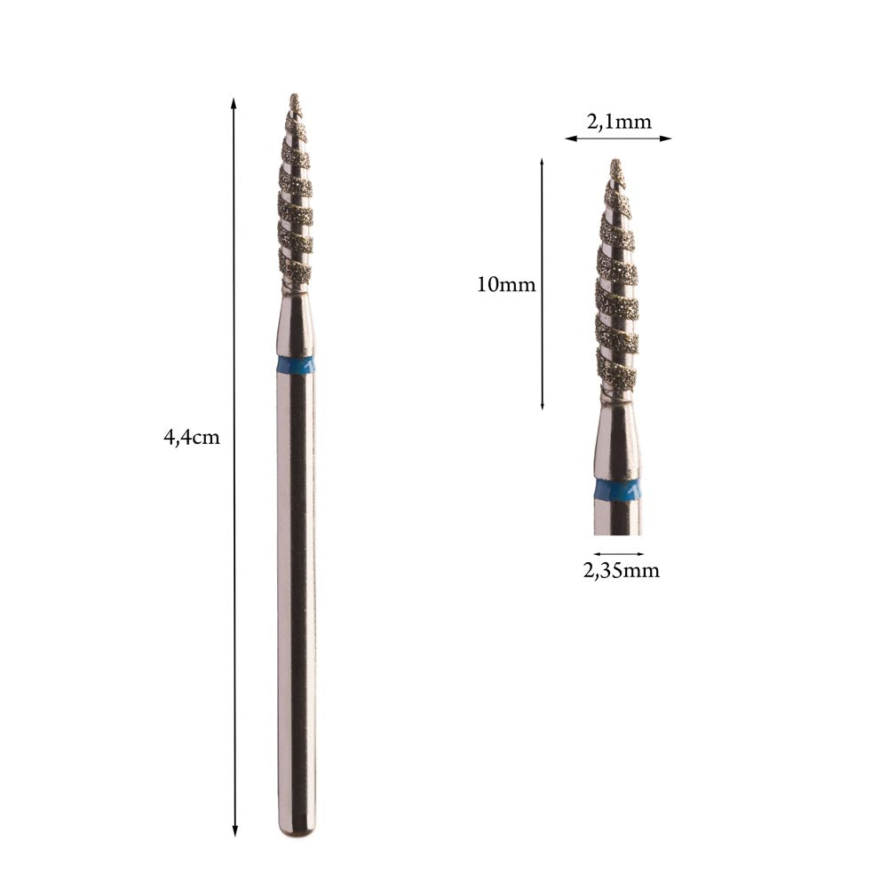 Diamond Tornado Drill Bit 2.1mm Red/Blue