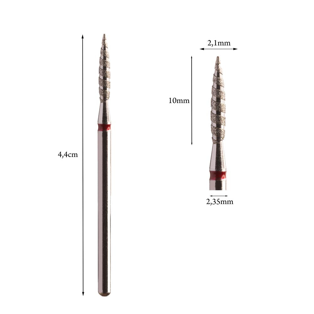 Diamond Tornado Drill Bit 2.1mm Red/Blue