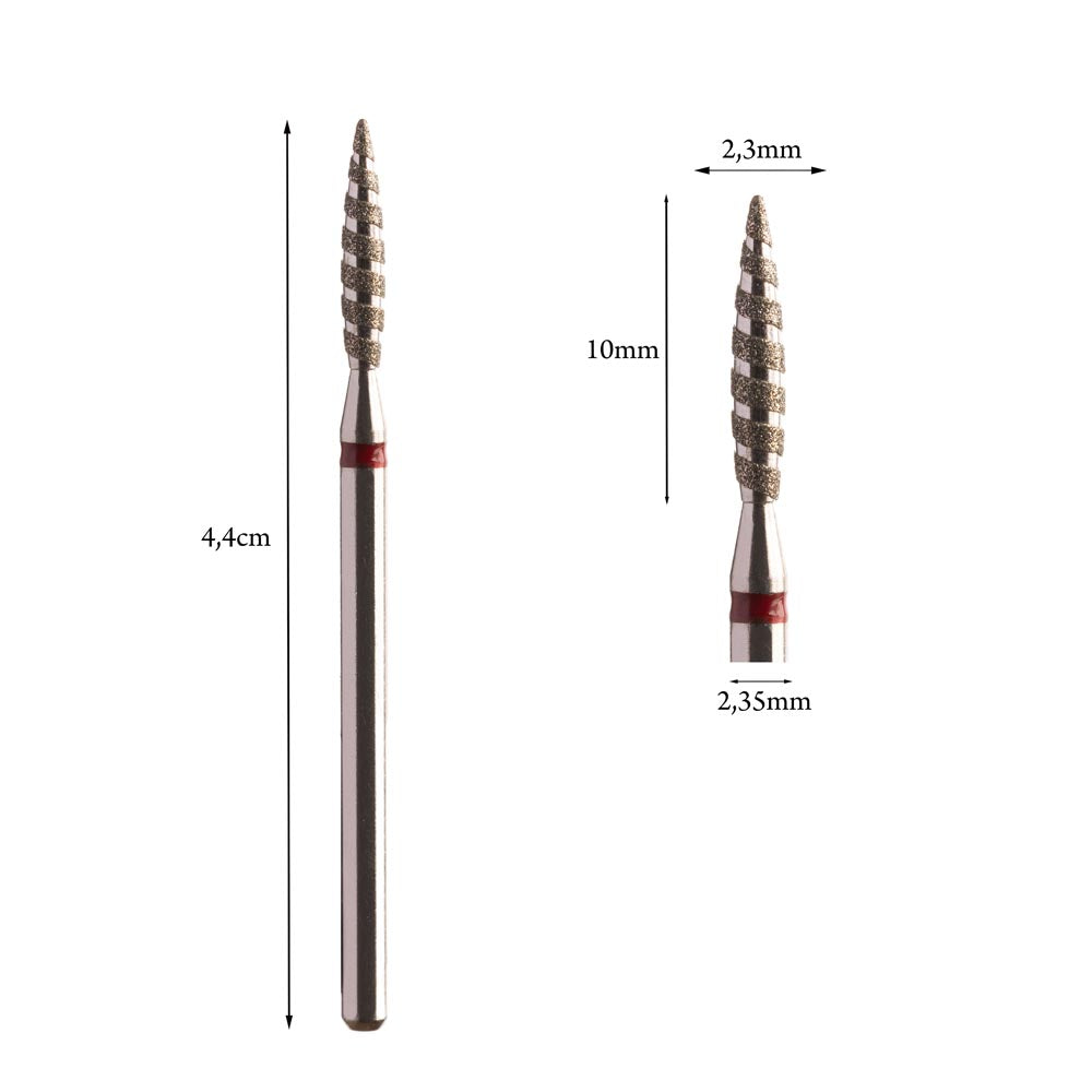 Diamond Tornado Drill Bit 2.3mm Red/Blue