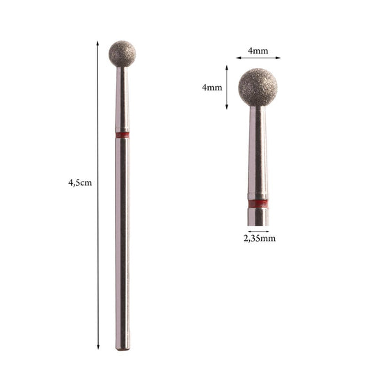 Diamond Ball Milling Cutter 4mm Red/Blue