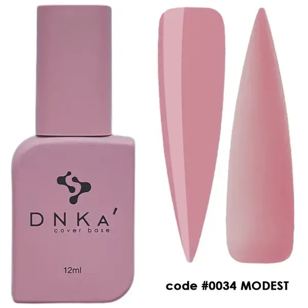 DNKa Rubber Base French 0034 Modest muted rose self-leveling rubber base 12 ml