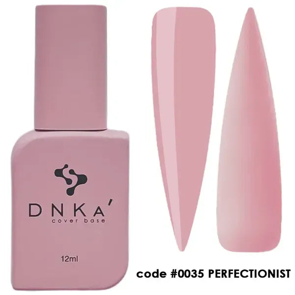 DNKa Rubber Base French 0035 Perfectionist dusty pink self-leveling rubber base 12 ml