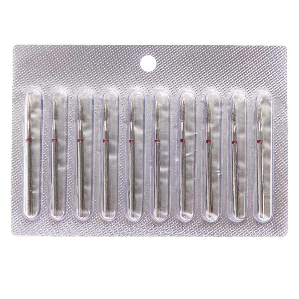 Flame Diamond Bur 2.3mm Red/Blue