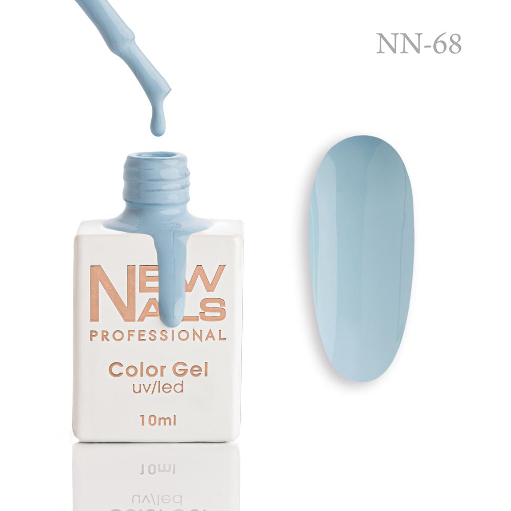 Cloudy Sky gel polish NN-68 soft dusty blue nail color swatch