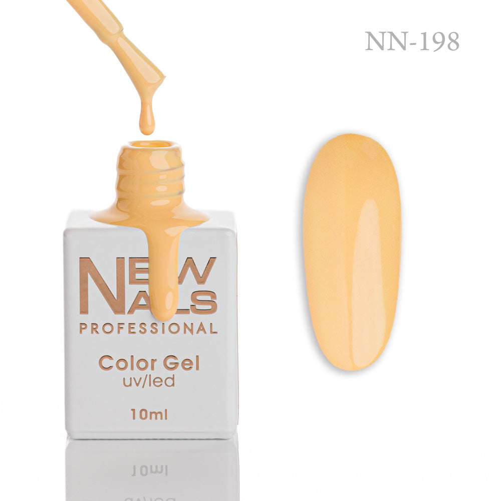 Golden Butter gel polish NN-198 soft buttery yellow nail color swatch