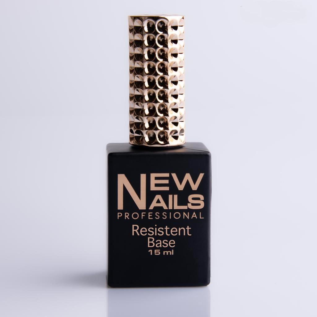 New Nails Professional Resistent Base 15 ml black bottle with gold cap