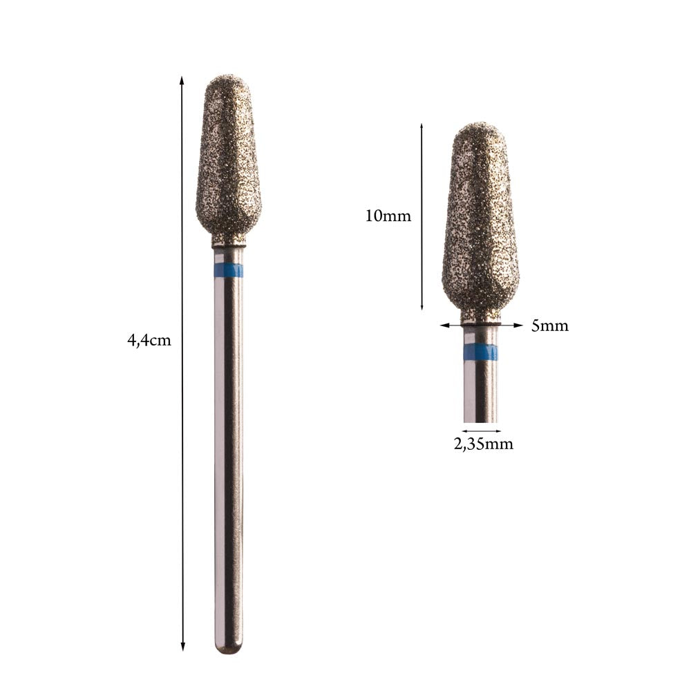 Pedicure Diamond Bur, Pear 5mm Red/Blue