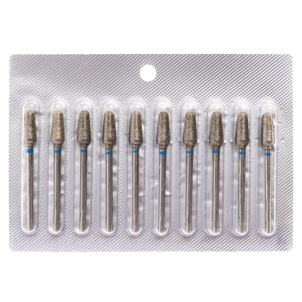 Pedicure Diamond Bur, Pear 5mm Red/Blue