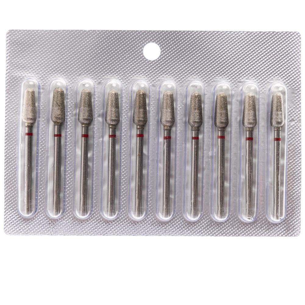 Pedicure Diamond Bur, Pear 5mm Red/Blue