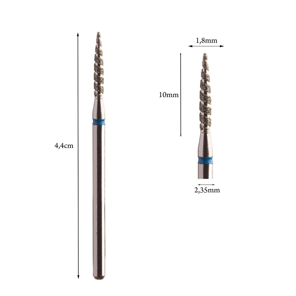 Diamond Tornado Drill Bit 1.8mm Red/Blue