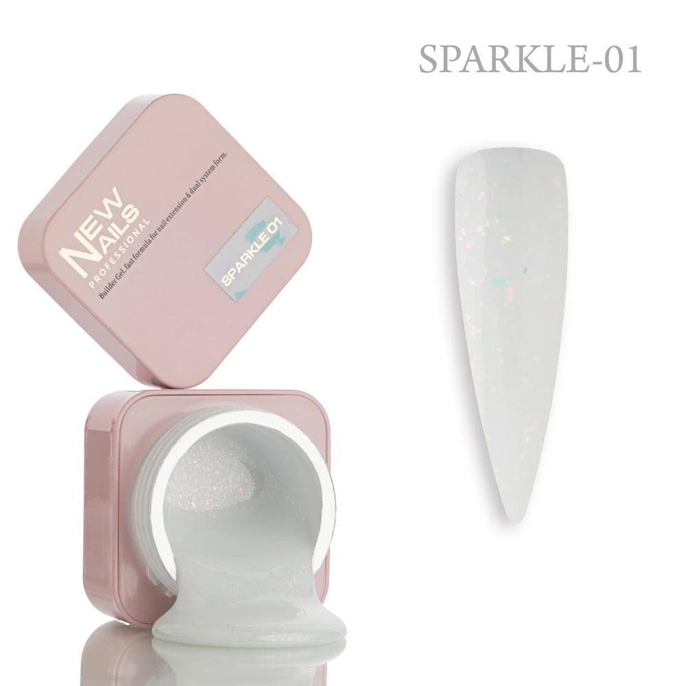 Builder Gel SPARKLE – Self-Leveling Gel | NEW NAILS Professional