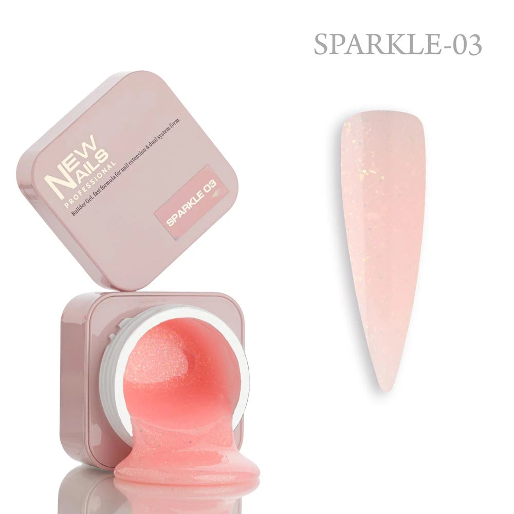 Builder Gel SPARKLE – Self-Leveling Gel | NEW NAILS Professional