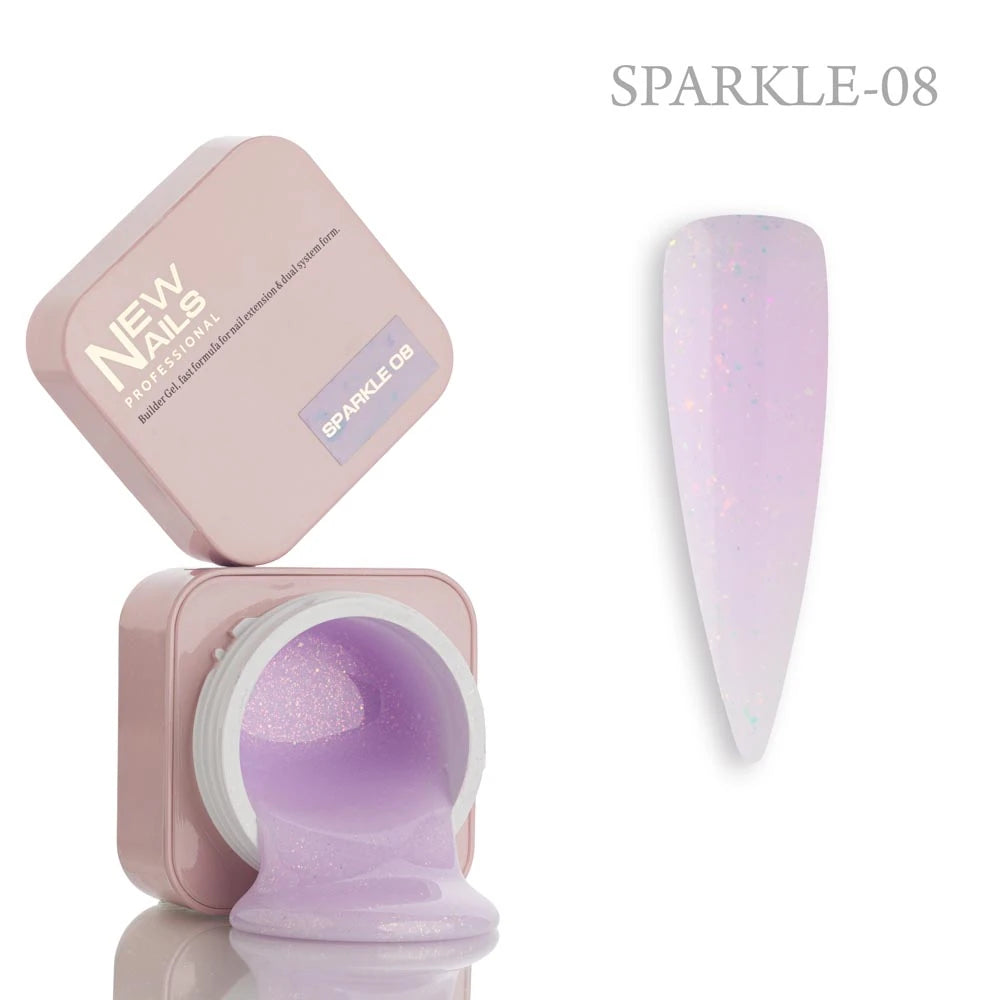 Builder Gel SPARKLE – Self-Leveling Gel | NEW NAILS Professional