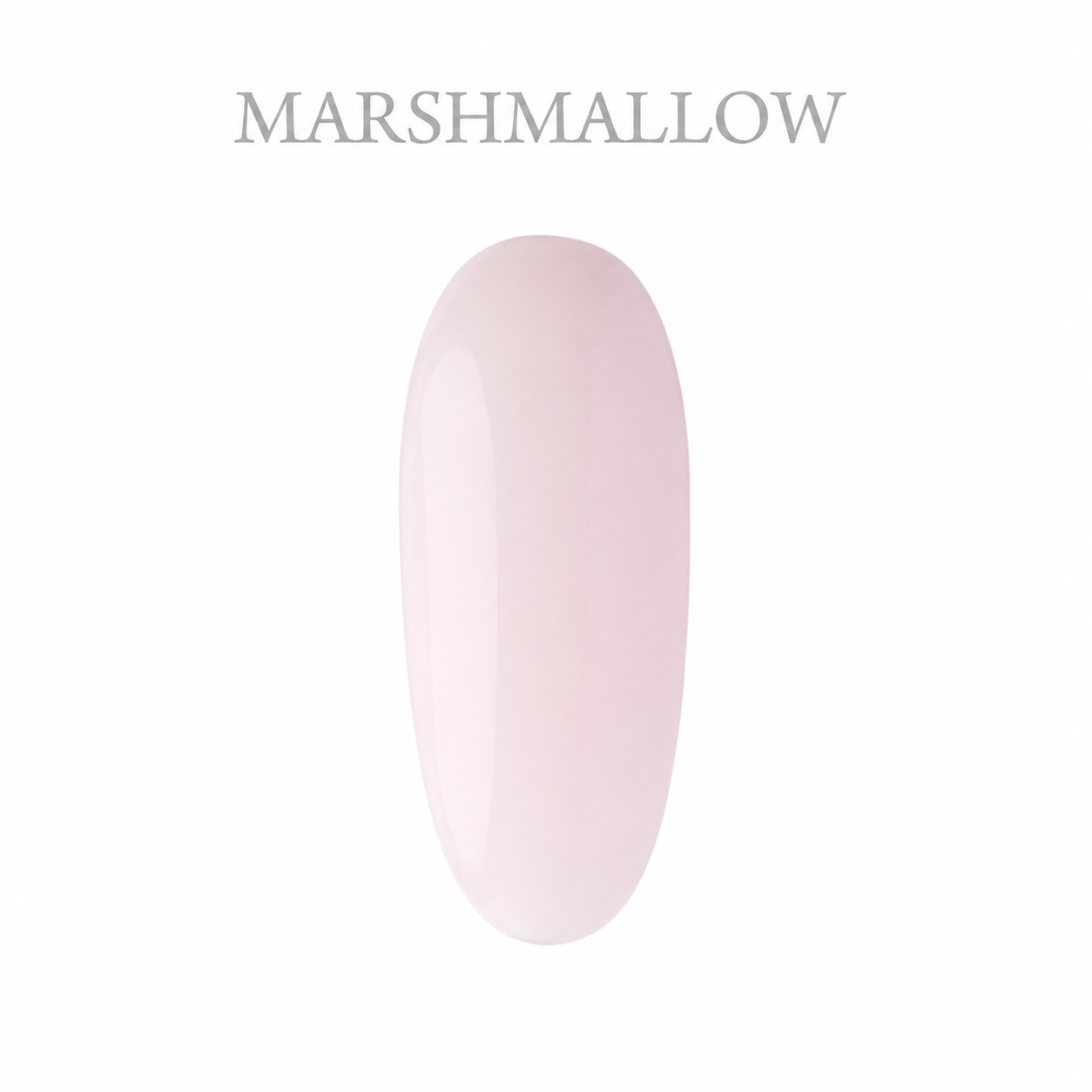 Marshmallow color swatch of Builder Base Gel showing the soft milky pink finish by New Nails Professional