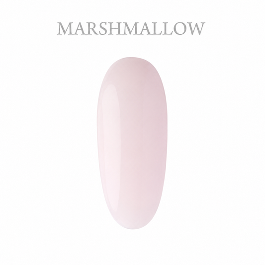 Marshmallow color swatch of Builder Base Gel showing the soft milky pink finish by New Nails Professional