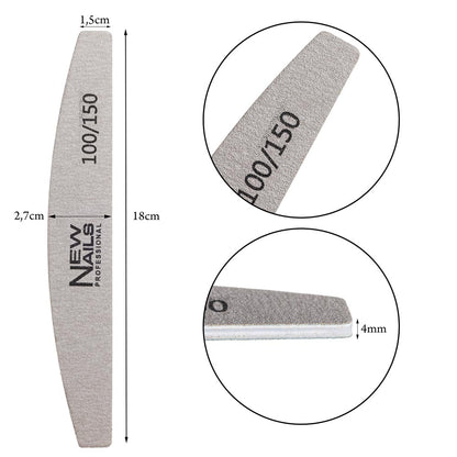 Crescent Files 100/150 grit, Sponge Base