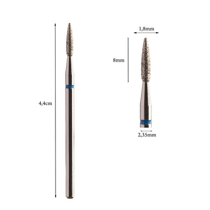Flame Diamond Bit 1.8mm RED/BLUE