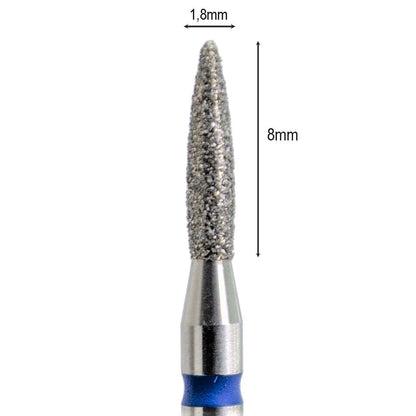 Flame Diamond Drill Bit 1.8 mm Red/Blue (Kmiz)