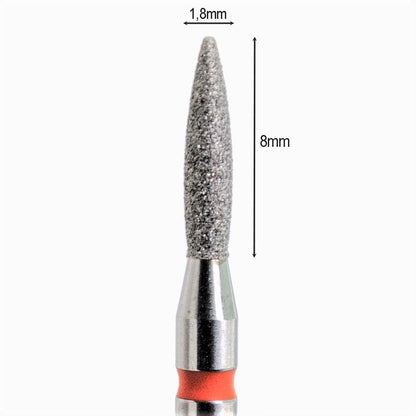Flame Diamond Drill Bit 1.8 mm Red/Blue (Kmiz)