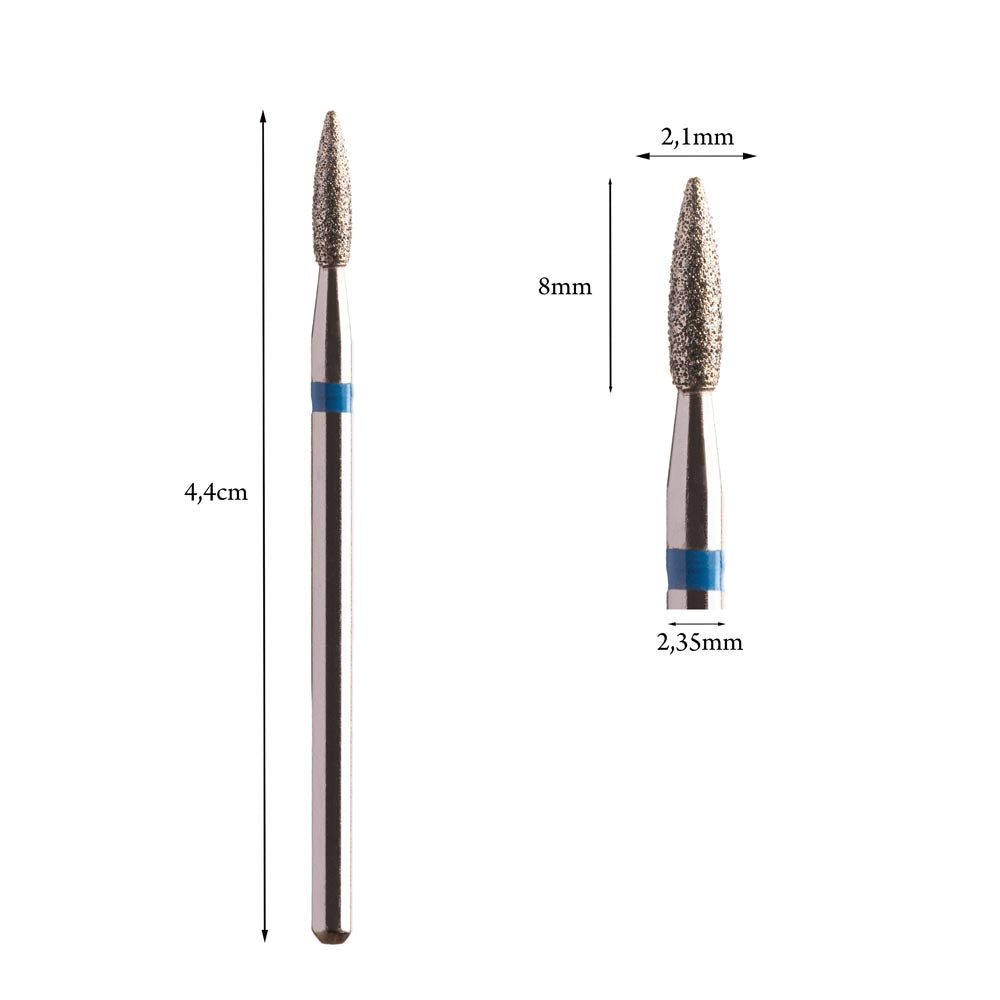 Flame Diamond Bit 2.1mm Red/Blue