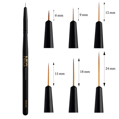 Kit of 6 Fine Brushes 6/9/12/15/18/24mm