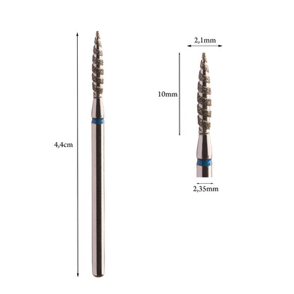 Diamond Tornado Drill Bit 2.1mm Red/Blue