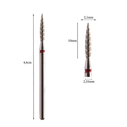 Diamond Tornado Drill Bit 2.1mm Red/Blue