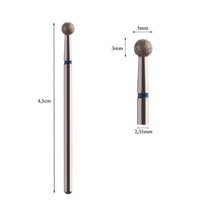Diamond Ball Milling Cutter 3mm Red/Blue