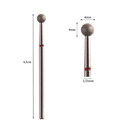 Diamond Ball Milling Cutter 4mm Red/Blue