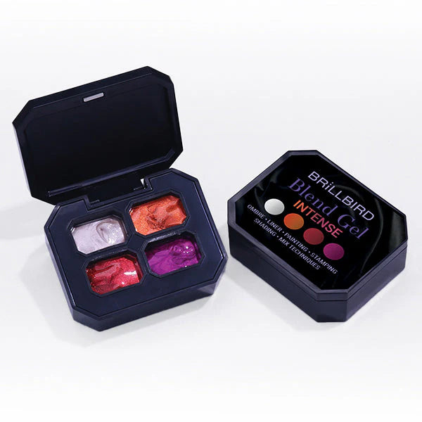 BrillBird Blend Gel Intense highly pigmented nail art paint gel and painting paste for ombre stamping shading and detailed nail designs