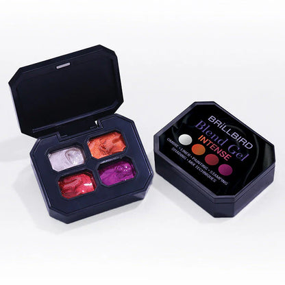 BrillBird Blend Gel Intense highly pigmented nail art paint gel and painting paste for ombre stamping shading and detailed nail designs
