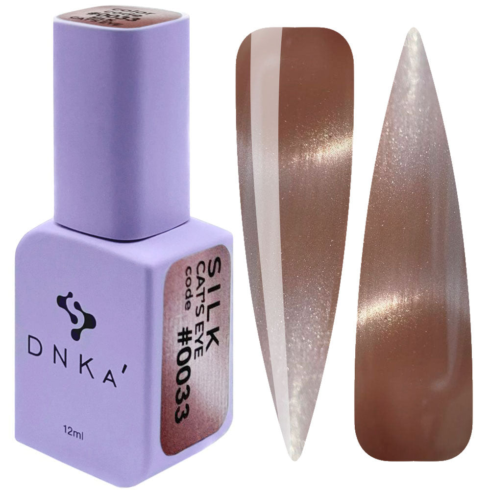 DNKa Cat Eye Silk 0033 nude pearl magnetic gel polish subtle cat eye effect