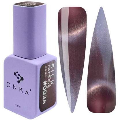 DNKa Cat Eye Silk 0035 mauve galaxy magnetic gel polish cat eye shimmer nails