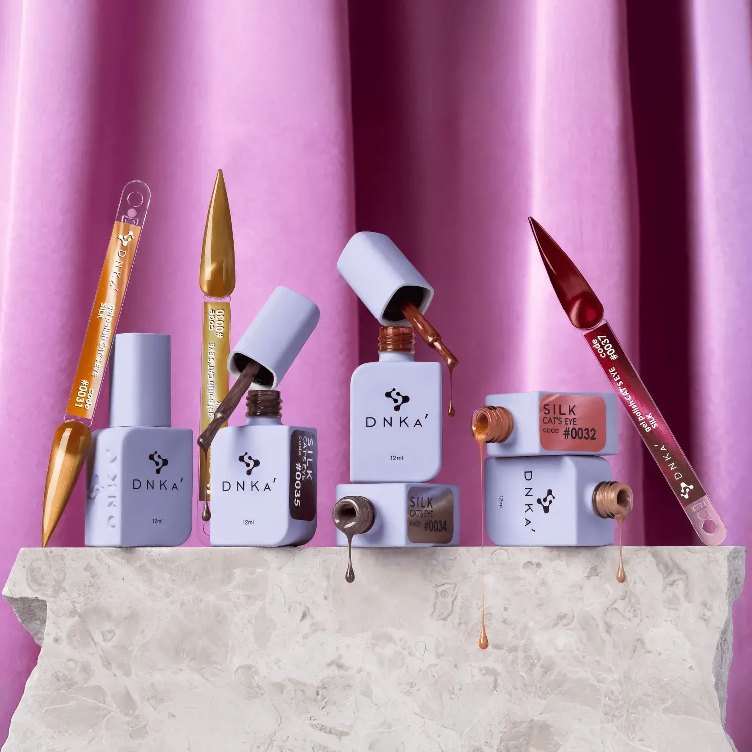 DNKa Cat Eye Silk magnetic gel polish dripping texture nail art product image