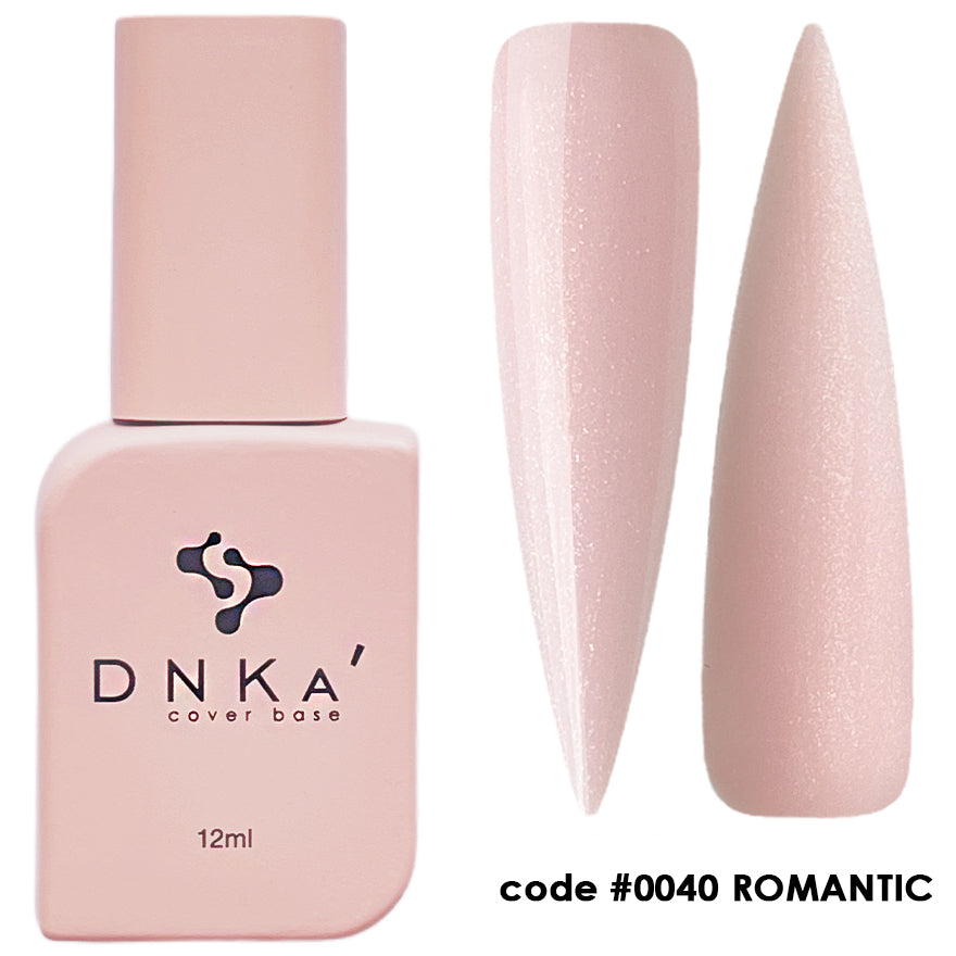 DNKa Cover Base 0040 Romantic shimmer pink self leveling rubber base with fine glitter