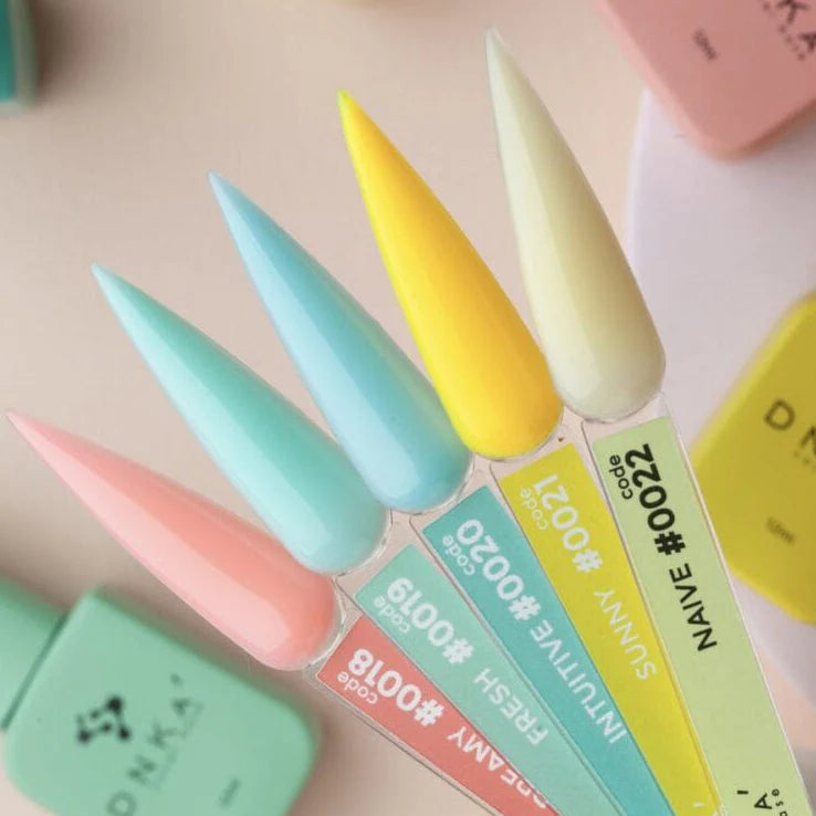 DNKa cover base pastel collection colored rubber base shades for gel nails