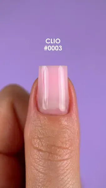 DNKa Fast Gel #0003 Clio sheer soft pink liquid builder gel on natural nail