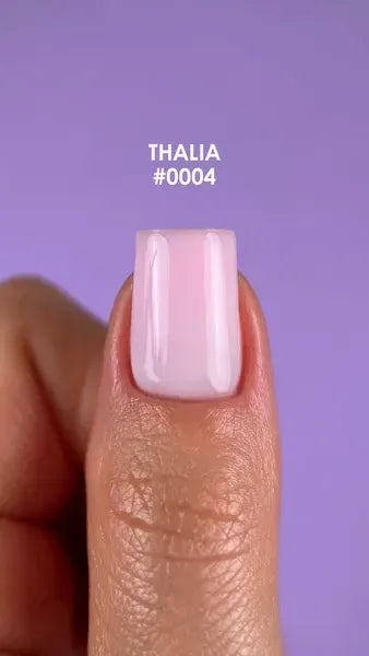 DNKa Fast Gel #0004 Thalia light milky pink liquid builder gel on natural nail
